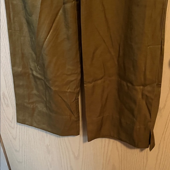 French Connection Olive Green Wide-Leg Pants - Picture 3 of 14